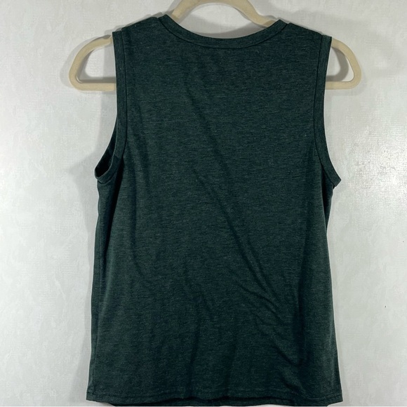 Source Unknown Army Green Sleeveless Tee Tank Top Shell - Picture 2 of 4